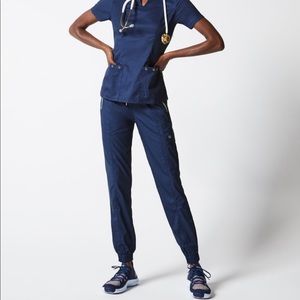 Jannuu navy blue scrub jogger pants
